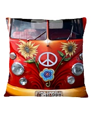 Be Happy VW Bus Square Pillowcase thumbnail