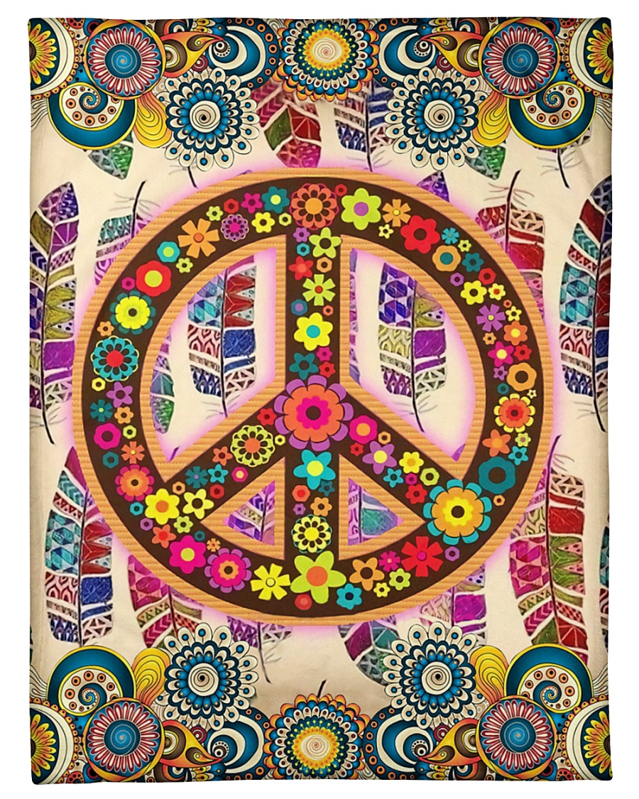 Hippie Art Small Fleece Blanket - 30" x 40"