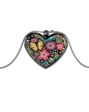 Hippie VW Bug Metallic Heart Necklace thumbnail