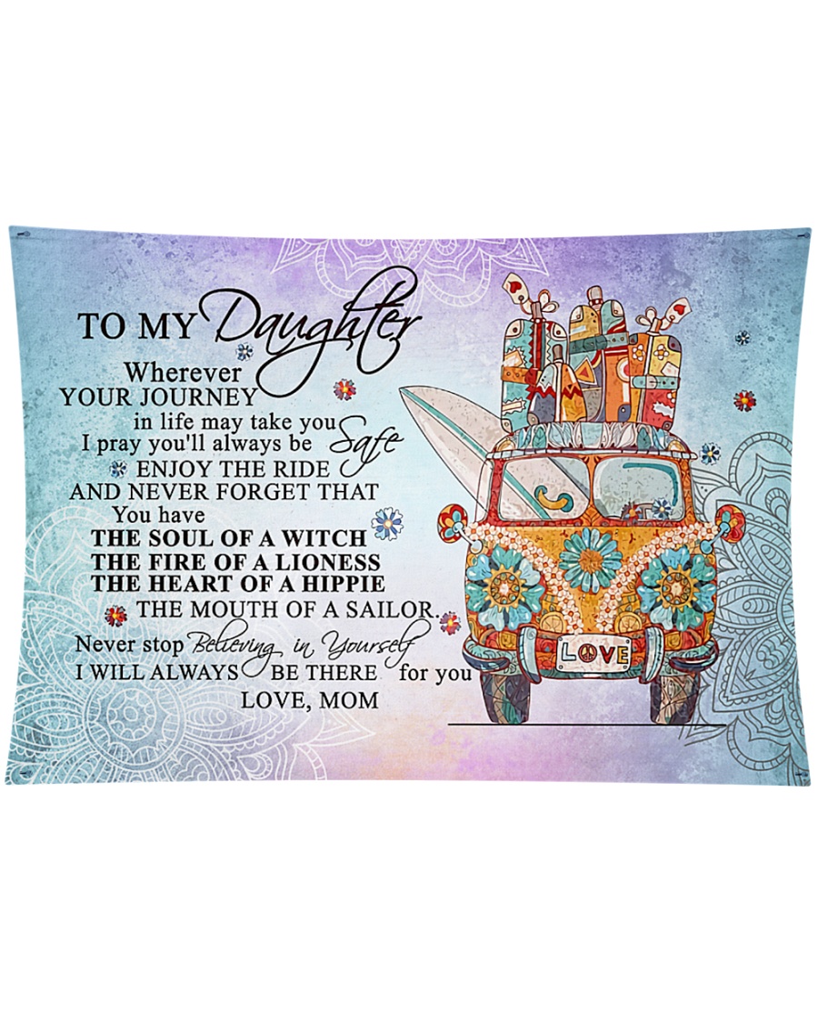 To My Daughter Wall Tapestry - 36” x 26”