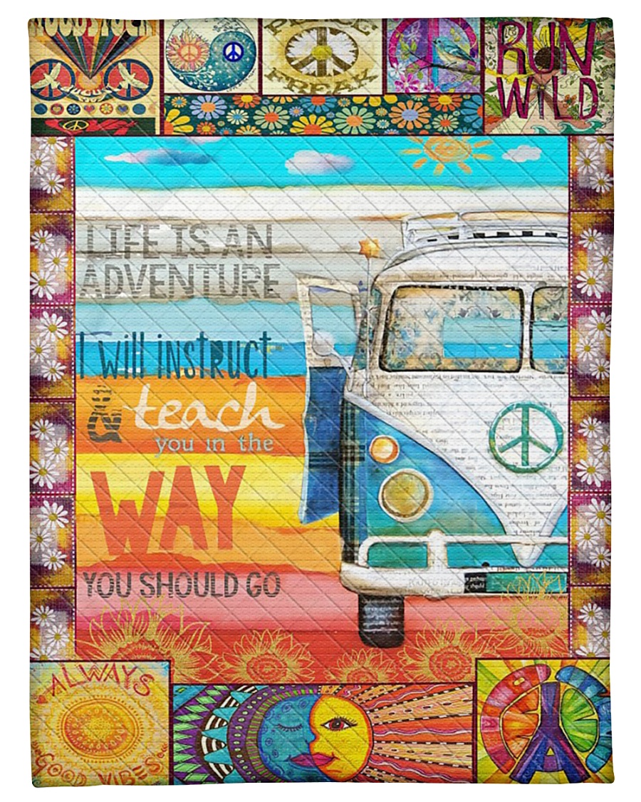 Vw Bus Peace Small Fleece Blanket - 30" x 40"