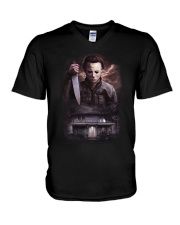 Horror Characters V-Neck T-Shirt thumbnail