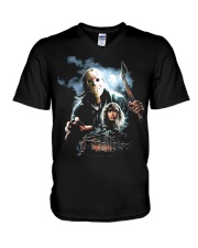 Horror Character 4 V-Neck T-Shirt thumbnail