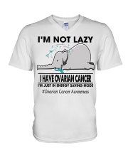 Ovarian Cancer V-Neck T-Shirt tile