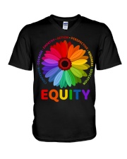 daisy-equity-compassion-courage-empathy-action-perspective-kindness V-Neck T-Shirt tile