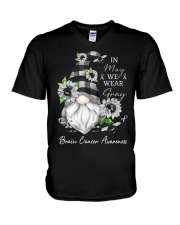 Brain Cancer V-Neck T-Shirt tile