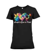 Accept Love Pride Premium Fit Ladies Tee tile