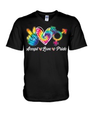 Accept Love Pride V-Neck T-Shirt tile