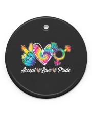 Accept Love Pride Circle Ornament (Porcelain) tile