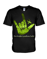 Non-Hodgkin Lymphoma V-Neck T-Shirt tile