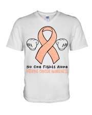 Uterine Cancer V-Neck T-Shirt tile