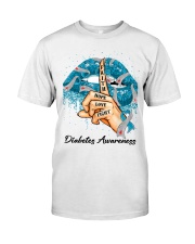 Faith Hope Love Fight Blue Ribbon Diabetes Awareness Classic T-Shirt tile