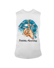 Faith Hope Love Fight Blue Ribbon Diabetes Awareness Sleeveless Tee tile