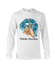 Faith Hope Love Fight Blue Ribbon Diabetes Awareness Long Sleeve Tee tile