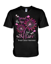 Spread the Hope find the Cure Breast Cancer Awareness V-Neck T-Shirt tile