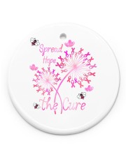 Spread the Hope find the Cure Breast Cancer Awareness Circle Ornament (Porcelain) tile