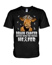 Brain Cancer V-Neck T-Shirt tile