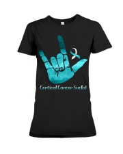 Cervical Cancer Premium Fit Ladies Tee tile