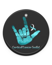 Cervical Cancer Circle Ornament (Porcelain) tile
