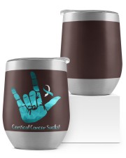 Cervical Cancer Wine Tumbler tile