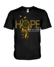 Childhood Cancer V-Neck T-Shirt tile