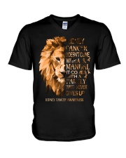 Kidney cancer V-Neck T-Shirt tile