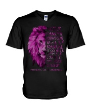 Pancreatic cancer V-Neck T-Shirt tile