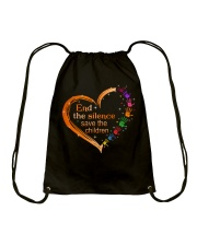 End The Silence Save The Children Drawstring Bag tile