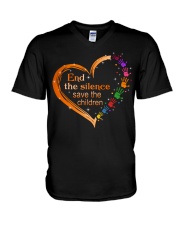 End The Silence Save The Children V-Neck T-Shirt tile