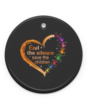 End The Silence Save The Children Circle Ornament (Porcelain) tile