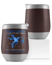 Colon Cancer Wine Tumbler tile