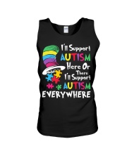 i-ll-support-autism-here-or-there-i-ll-support-autism-everywhere Unisex Tank tile