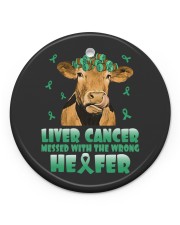 Liver Cancer Circle Ornament (Porcelain) tile