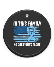 Prostate Cancer Circle Ornament (Porcelain) tile
