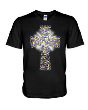 Bladder Cancer V-Neck T-Shirt tile