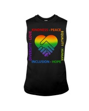 Kindness Peace Equality Human Inclusion Hope Diversity Love Sleeveless Tee tile