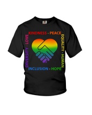Kindness Peace Equality Human Inclusion Hope Diversity Love Youth T-Shirt tile
