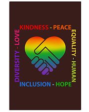 Kindness Peace Equality Human Inclusion Hope Diversity Love Vertical Poster tile