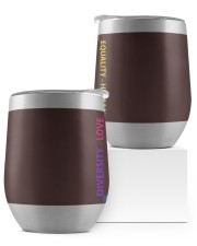 Kindness Peace Equality Human Inclusion Hope Diversity Love Wine Tumbler tile