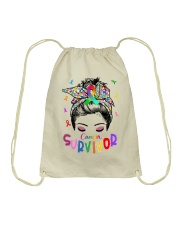 cancer survivor Drawstring Bag tile