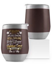 Childhood Cancer Wine Tumbler tile