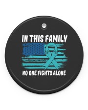 Ovarian Cancer Circle Ornament (Porcelain) tile