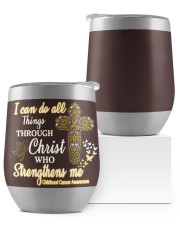 Childhood Cancer Wine Tumbler tile