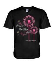 Breast Cancer V-Neck T-Shirt tile