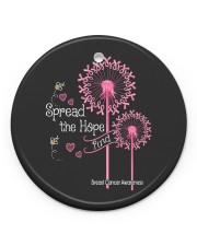Breast Cancer Circle Ornament (Porcelain) tile