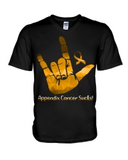 Appendix Cancer V-Neck T-Shirt tile