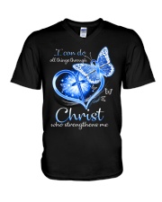 Colon Cancer V-Neck T-Shirt tile