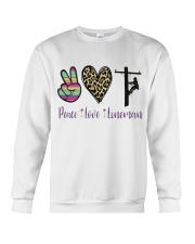 Peace Love Lineman Crewneck Sweatshirt thumbnail