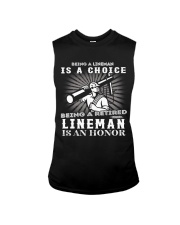 Being A Retired Lineman Sleeveless Tee thumbnail