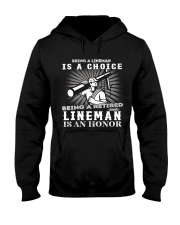 Being A Retired Lineman Hooded Sweatshirt thumbnail